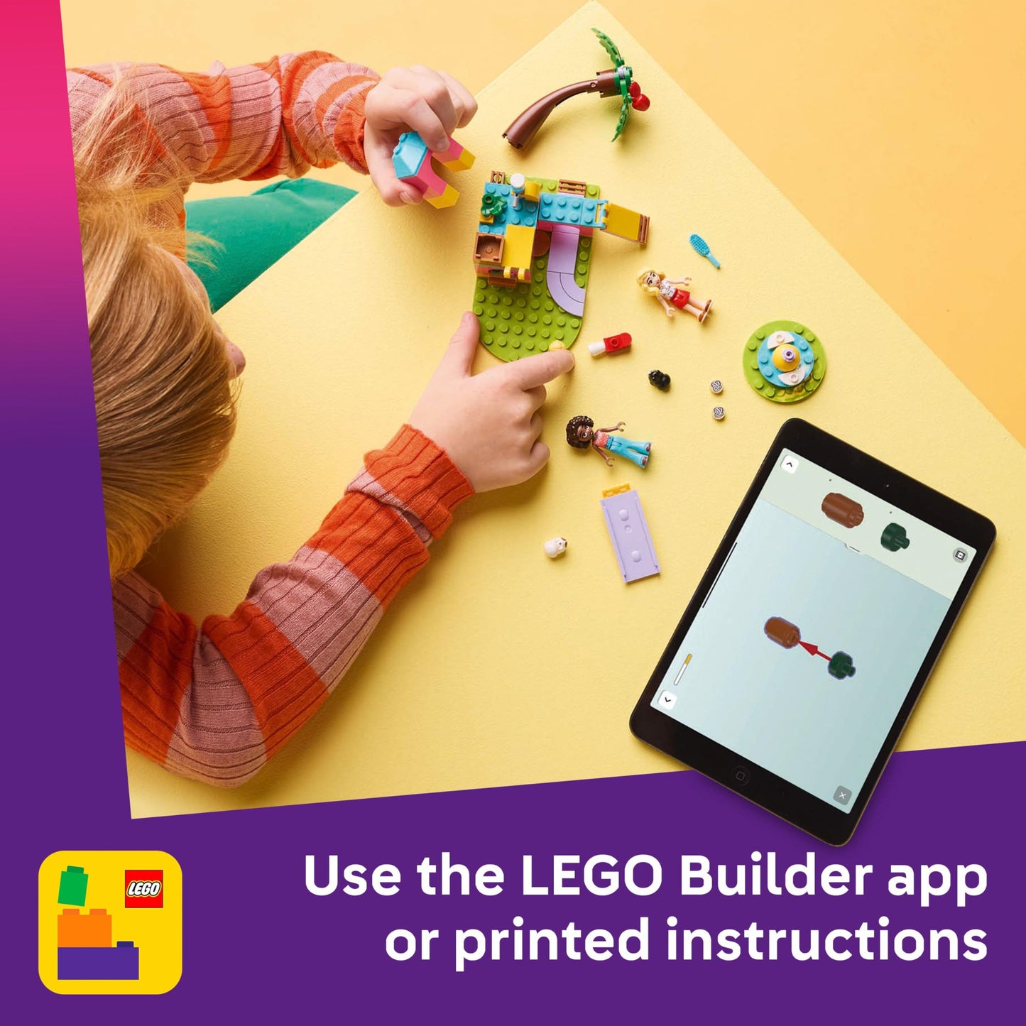 LEGO Friends Guinea Pig Playground set featuring mini dolls, animal figures, and pet care accessories for creative play.