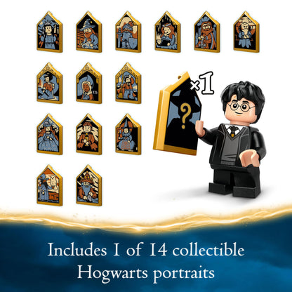 LEGO Harry Potter Hogwarts Castle Owlery set featuring minifigures and owls, perfect for imaginative play and role-play.