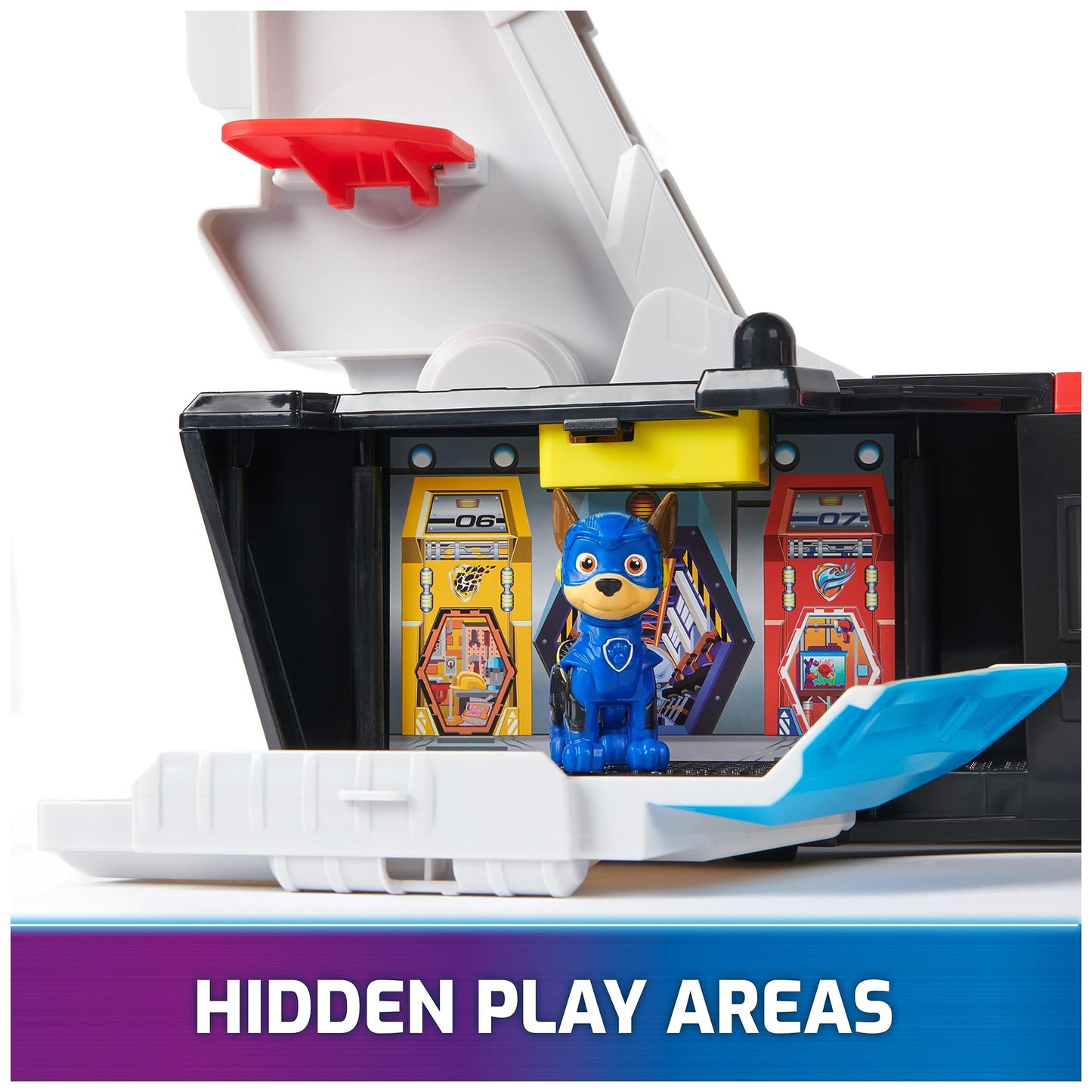 Paw Patrol: The Mighty Movie Aircraft Carrier HQ, with Chase Action Figure and Mighty Pups Cruiser, Kids’ Toys for Boys and Girls 3+