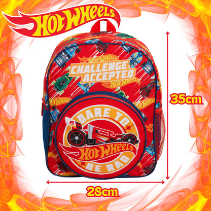 Hot Wheels Backpack For Kids Large Cars School Travel Sports Bag with Drinks Holder