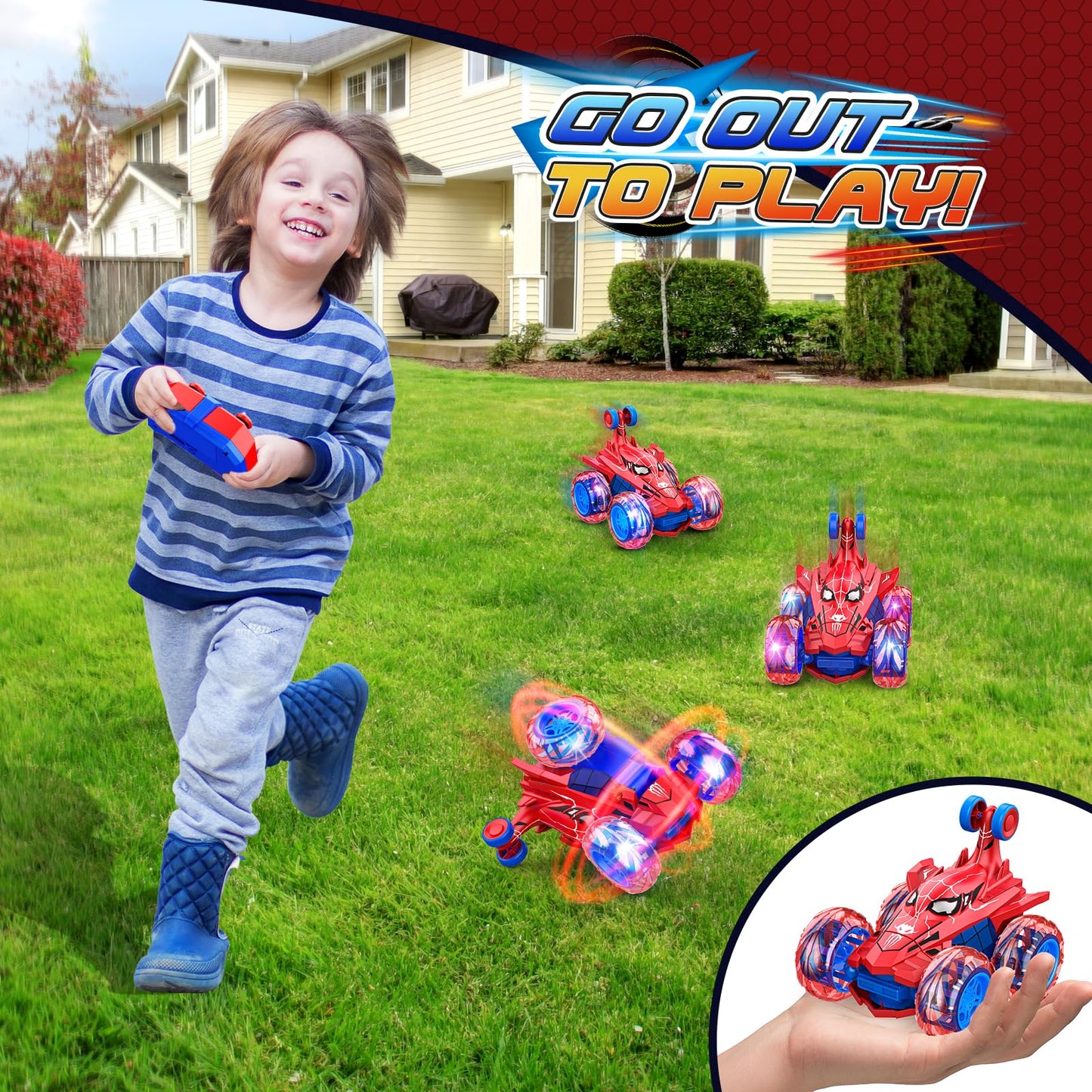 Dreamlandia Remote Control Cars Toys for 3-10 Year Old Boys Girls, Monster Truck Kids Boys Toys age 3-12 Rc Car Christ Mas Gifts for 3-9 Year Old Girls Boys Stocking Fillers Kids Outdoor Garden Games