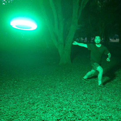 TOSY Flying Disc - 108 RGB Multicolor LEDs, Super Bright, Smart Modes, Christmas Stocking Stuffers Gift, Camping Toy for Kid/Teen/Adult, Auto Light Up, Rechargeable, Waterproof, 175g