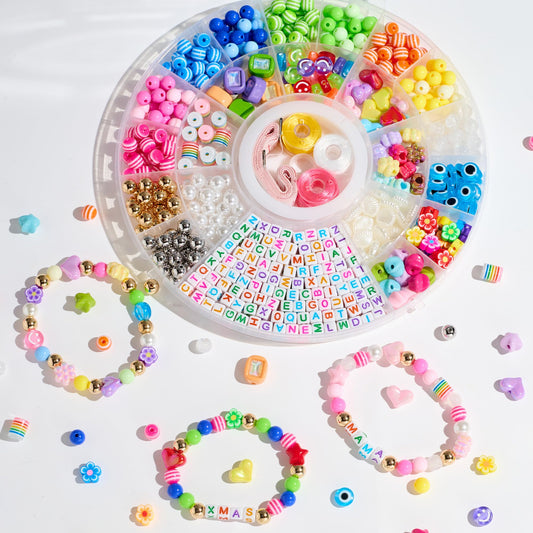 TOVABA Bracelet Making Kit for Adults & Kids – Beads, Charms, and Alphabet Beads for DIY Jewellery – Fun Craft Kit for Creating Custom Bracelets, Necklaces & More