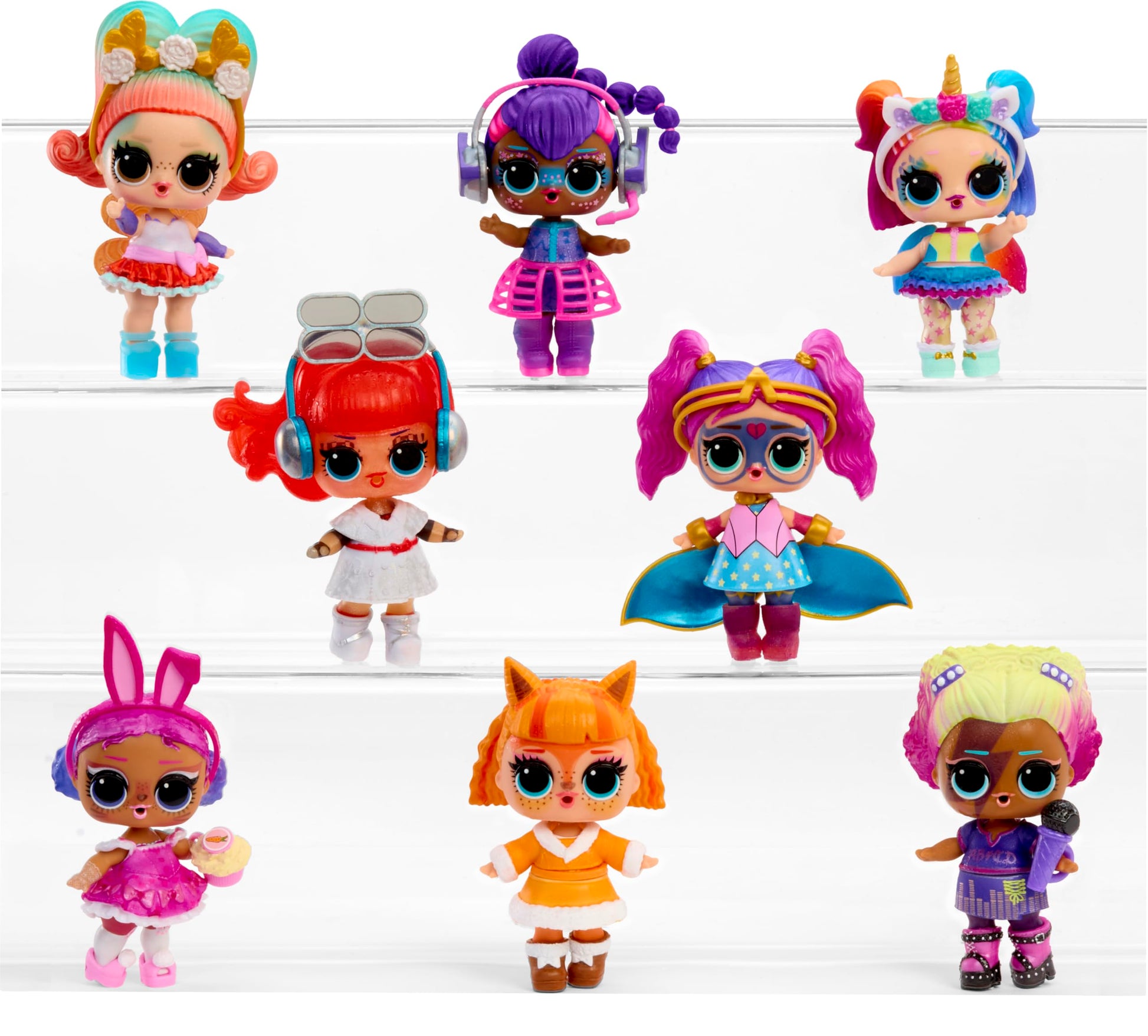 L.O.L. Surprise! Eye Spy Series Tots doll with blind packaging, color-change feature, and included fashions and accessories.