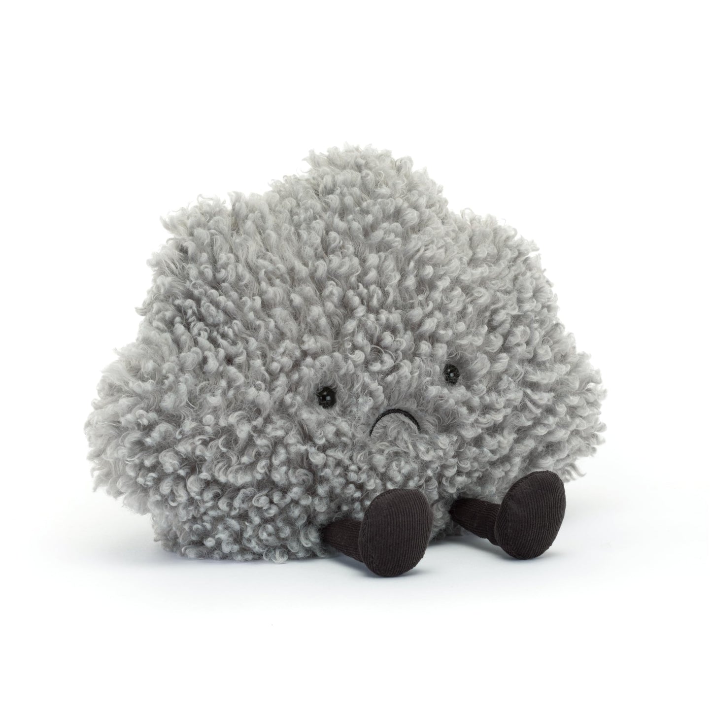 Jellycat Amuseables Storm Cloud Plush with a smiling face and fluffy texture, perfect for cuddling and décor.