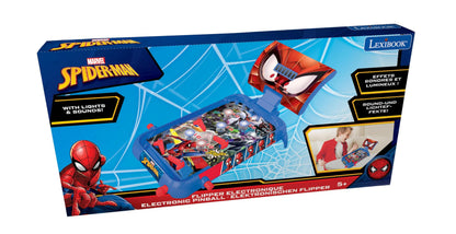 Lexibook, Spider-Man, Electronic table pinball, action and reflex game for children and familiy, LCD screen, light and sound effects, blue / red, JG610SPLXB