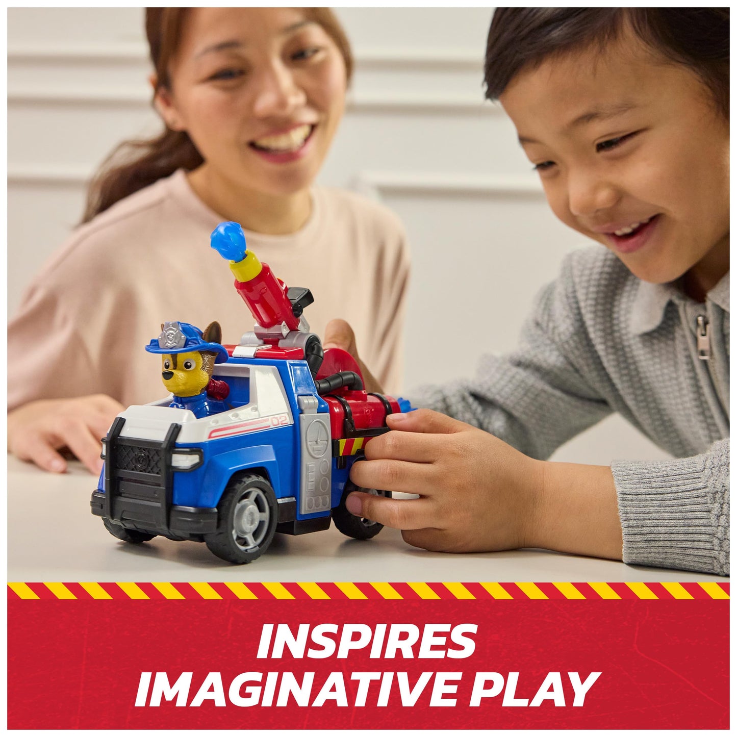 Paw Patrol Fire Rescue: Chase Rescue Fire Cruiser with Action Figure, Projectile Launcher, and Toy Truck, Kids Toys for Boys and Girls Ages 3 and Up