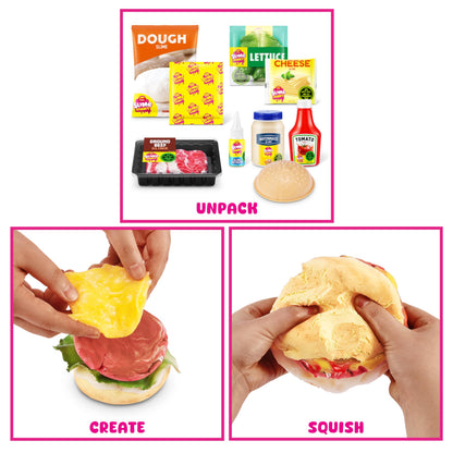 Slime Mart small burger basket for making compound slime, soft slime toy and arts & crafts kit for kids ages 6-10