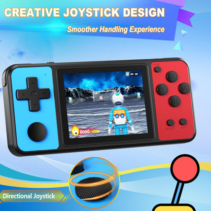 ZHISHAN 32-bit handheld gaming device for kids with 3.0-inch IPS screen, built-in 139 video games, rechargeable portable arcade player
