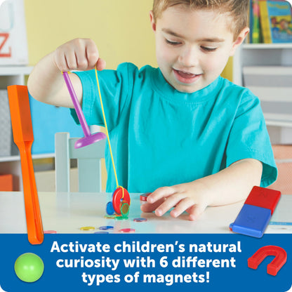 Learning Resources STEM Explorers Magnet Movers kit with colorful magnetic science tools for hands-on physics experiments for ages 5-9