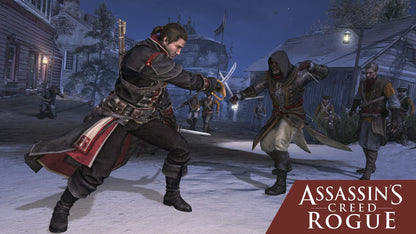 Nintendo Switch game case for Assassin's Creed Rebel Collection by Ubisoft, featuring artwork of rebels and historical scenes.