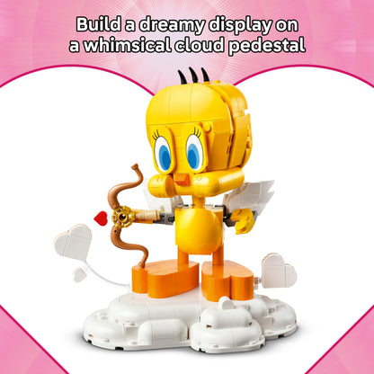 LEGO Sweetheart Tweety Bird Toy - Play & Display Looney Tunes Model with Accessories incl. a Flower Bouquet, Heart, Cupid's Bow & a Cloud Stand - Gift for 12+ Year Old Girls & Teens - 40824