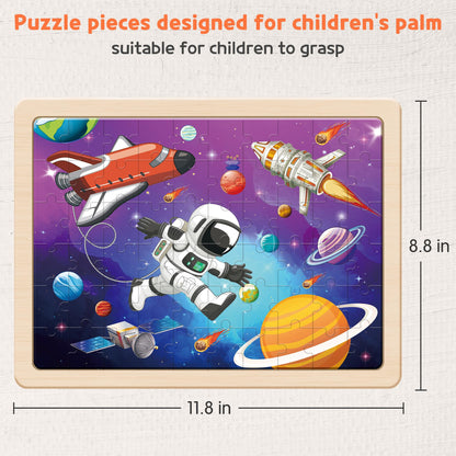 SYNARRY Wooden Jigsaw Puzzles for Kids 3 4 5 6 7 8 Year Olds, 6 Packs 60 Piece Children’s Jigsaw Puzzles Age 4-8 Boys Girls