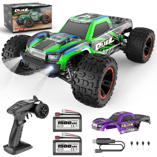 HAIBOXING RC Car, 1:14 Remote Control Car for Adults & Kids, 39+KPH Hobby Electric Monster Truck, 2.4GHz 4WD All Terrain Waterproof Off Road RC Truck, Toys Vehicle Hobby Grade Buggy for Boys