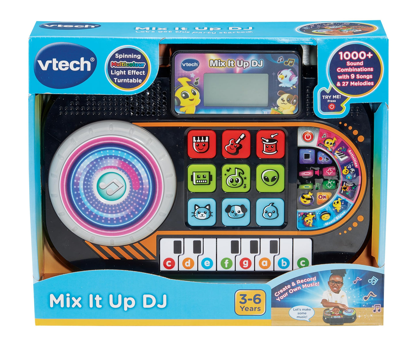 VTech Mix It Up DJ, DJ Mixer Toy for Kids, Lights and Sound Effects, 25 Interactive Buttons, Educational Toy, Interactive Toy for Kids Ages 3, 4, 5 Years, English Version