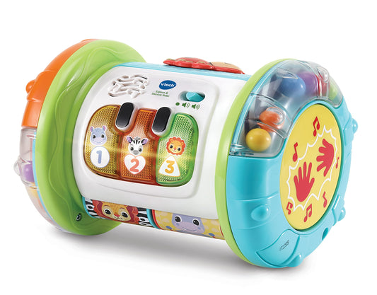 VTech Baby Explore & Discover Roller, Interactive Baby Toy with Gears, Rollers, Beads, Lights & Music, Roll & Push Gift for Infants 6, 9, 12 months +, English version
