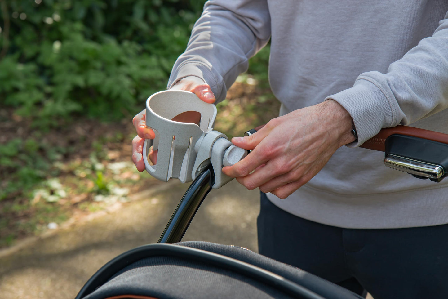 LittleLife Buggy And Pushchair Environmentally-Friendly Wheatgrass Cup Holder for Stroller, Drink and Coffee Cup Holder, Wheatgrass