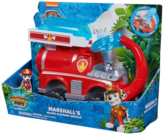 Paw Patrol Jungle Pups, Marshall’s Deluxe Elephant Vehicle with Projectile Launcher, Toy Truck with Action Figure, Kids’ Toys for Boys & Girls Aged 3 and Up