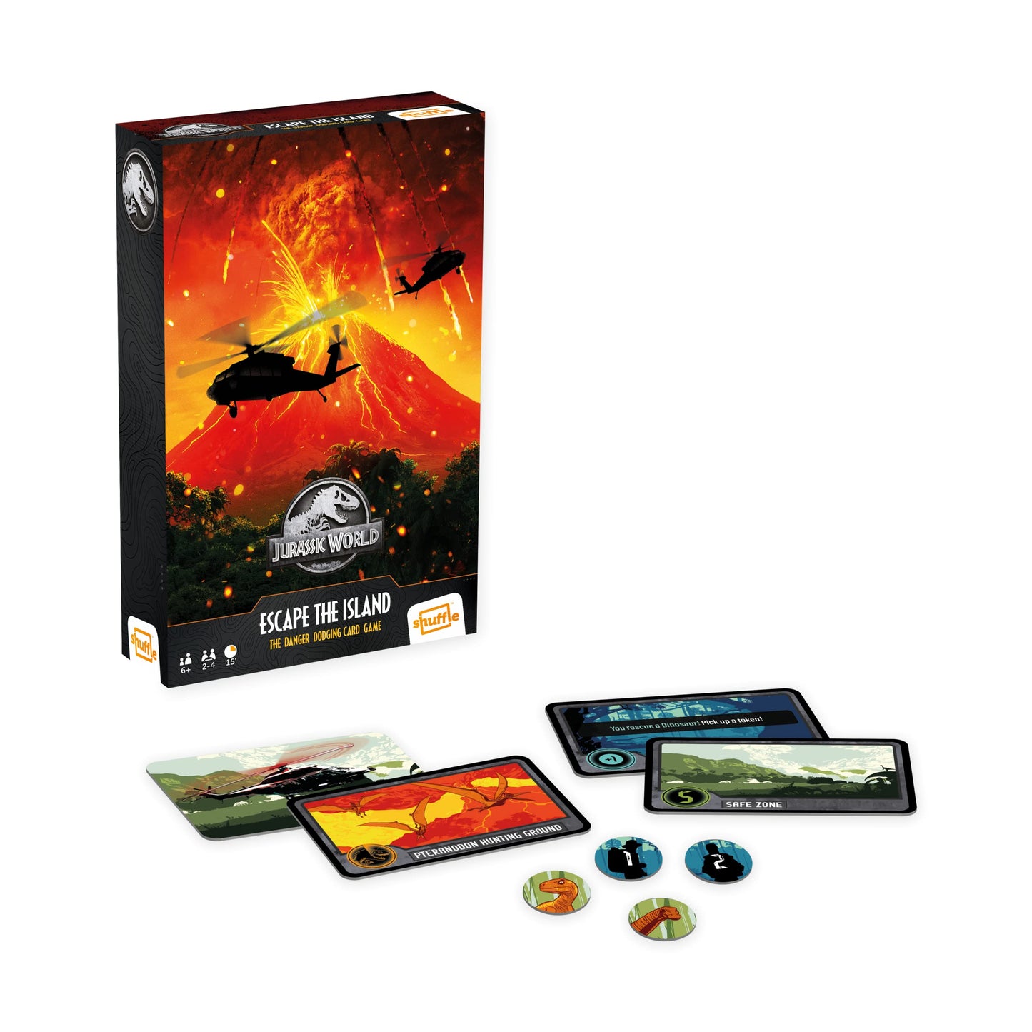 Cartamundi Jurassic World Escape The Island Card Game, For 2-4 Players, Great Gift For Kids Aged 6+