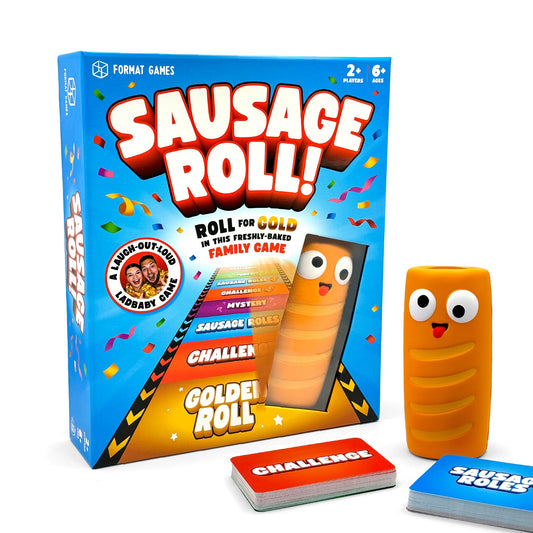 Sausage Roll Board Game | The Ultimate Challenge Game For Kids Teens and Adults | Individual or Team Competition & Silly Challenges | Easy Setup & Quick Play