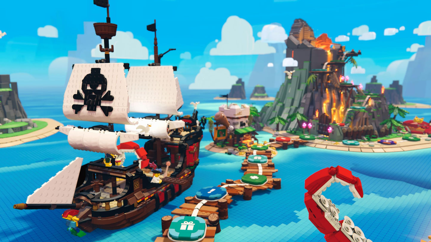 LEGO Party! Nintendo Switch game case featuring colorful LEGO-themed artwork by iam8bit.
