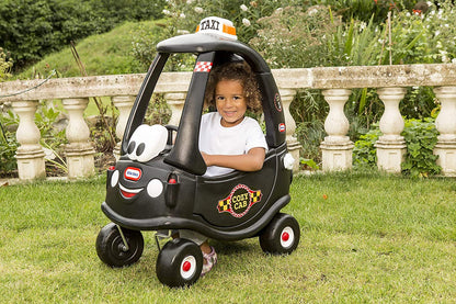 Little Tikes Black Cab Cozy Coupe Car - Ride-On with Real Working Horn, Clicking Ignition Switch, & Fuel Cap