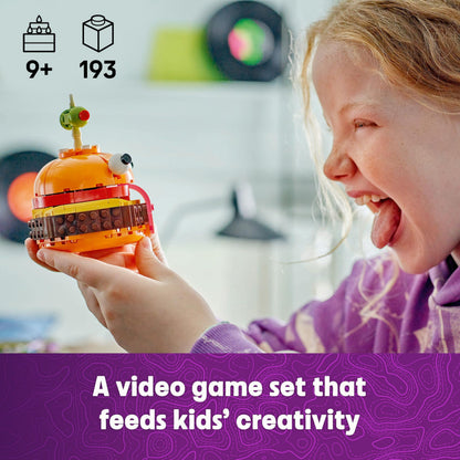 LEGO Fortnite Durrr Burger set featuring collectible character figures and building pieces for creative play.