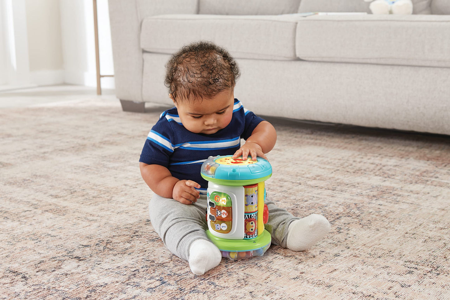 VTech Baby Explore & Discover Roller, Interactive Baby Toy with Gears, Rollers, Beads, Lights & Music, Roll & Push Gift for Infants 6, 9, 12 months +, English version