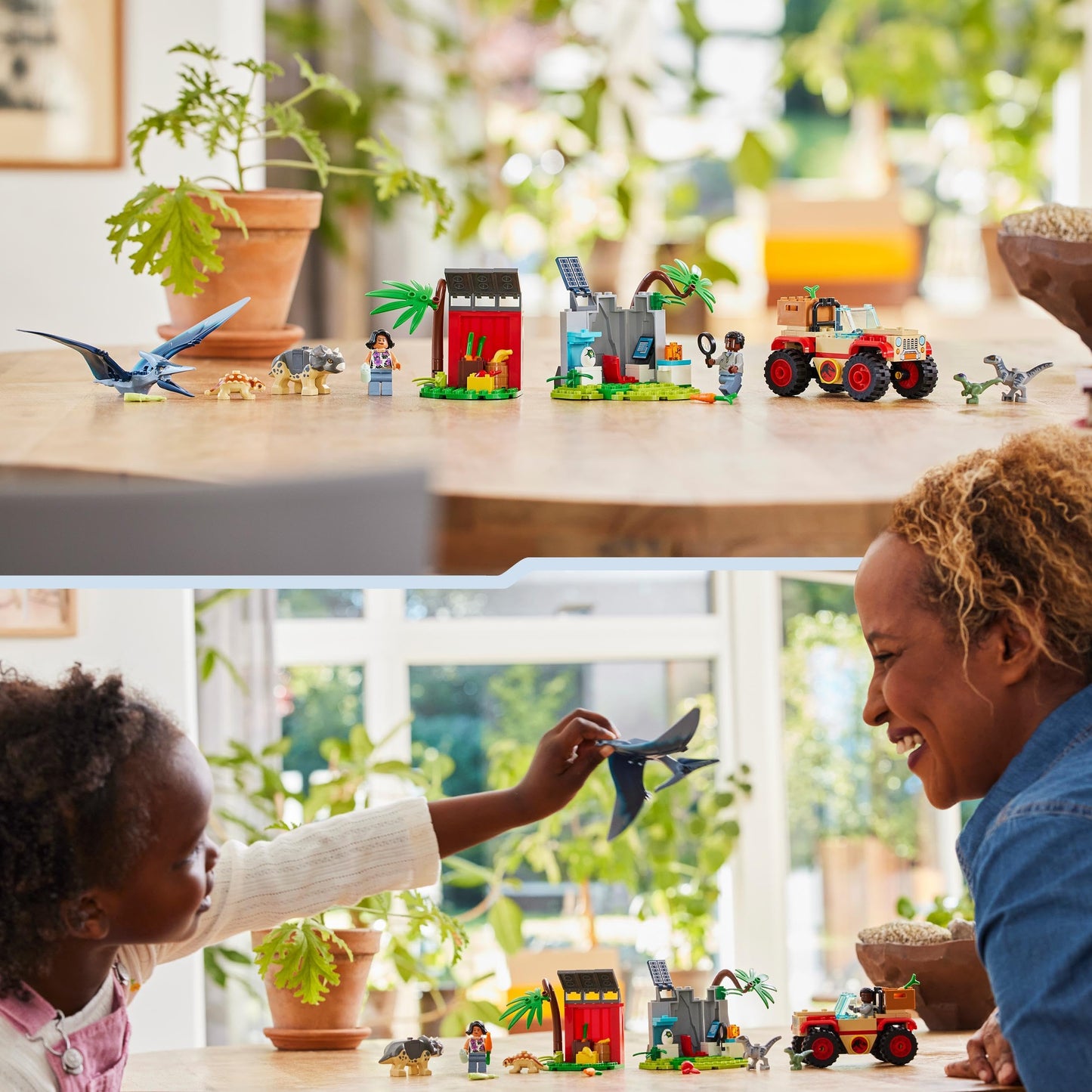 LEGO Jurassic World Baby Dinosaur Rescue Centre Toy for Kids, Mini Triceratops, Ankylosaurus and Velociraptor Dino Figure Toys, Gifts for Boys and Girls Aged 4 Plus 76963