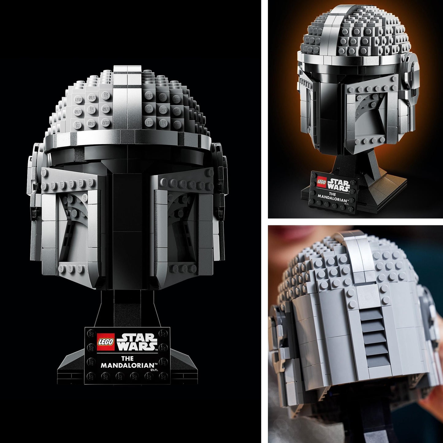LEGO Star Wars The Mandalorian Helmet Model Building Kit, Collectible Display Set for Adults, Gift Idea for Men, Women, Him or Her 75328