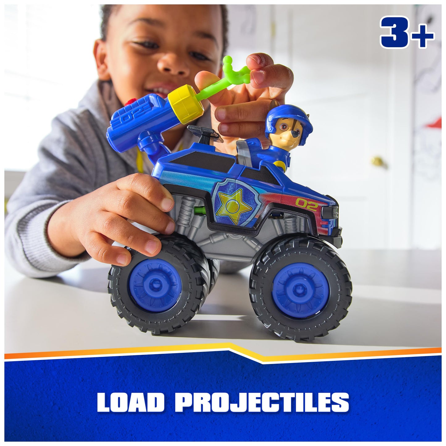 Paw Patrol: Rescue Wheels Chase’s Cruiser, Toy Truck with Projectile Launcher and Collectible Action Figure, Kids’ Toys for Boys & Girls Ages 3 and up