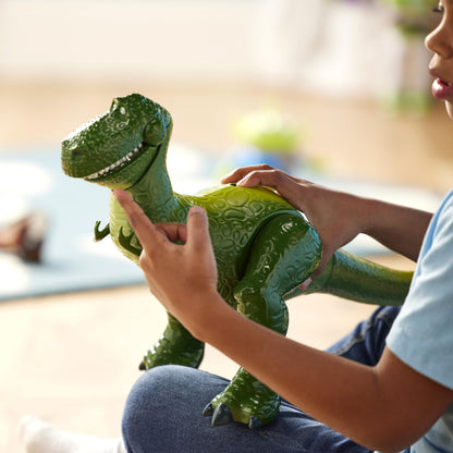 Disney Store Official Rex Interactive Talking Action Figure, Pixar's Toy Story, 34cm/13”, T-Rex Toy Featuring 15+ English Phrases, Interacts with Other Characters, Ages 3+