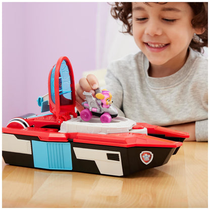 PAW PATROL: The Mighty Movie Film, Pup Squad Mini Marine Headquarters Playset with Skye Toy Car and Chase Toy Figure, Toy Suitable for Children from 3 Years