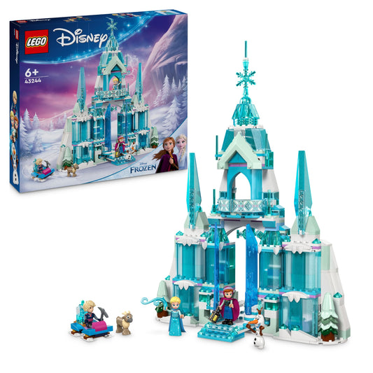 LEGO ǀ Disney Frozen Elsa’s Ice Palace Building Toy Set for Kids with a Castle and Elsa & Anna Minidoll Figures, Fun Gift Idea for Girls, Boys and Film Fans Aged 6 Plus 43244
