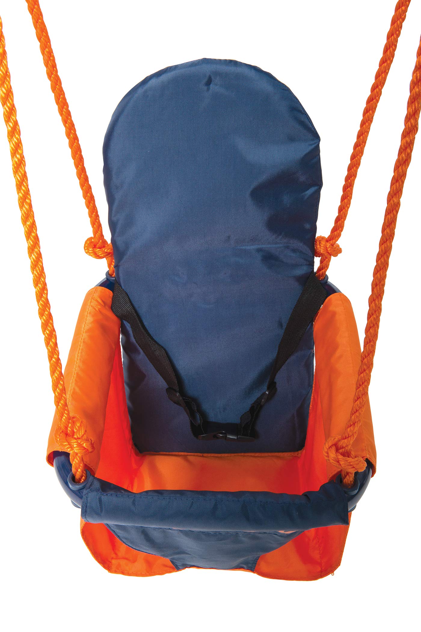 Hedstrom Folding Baby Swing Set | Age 6-36 Months | Outdoor Garden or Home Play Equipment Children | Adjustable Kids Playground | Toddler Toy Chair High Back, Blue/Orange