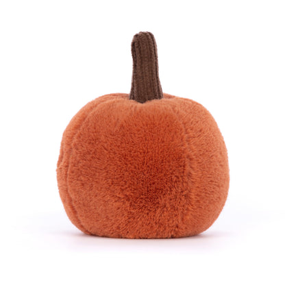 Jellycat Halloween Ooky Jack O Lantern Pumpkin plush toy, featuring a smiling face and soft, textured fabric.