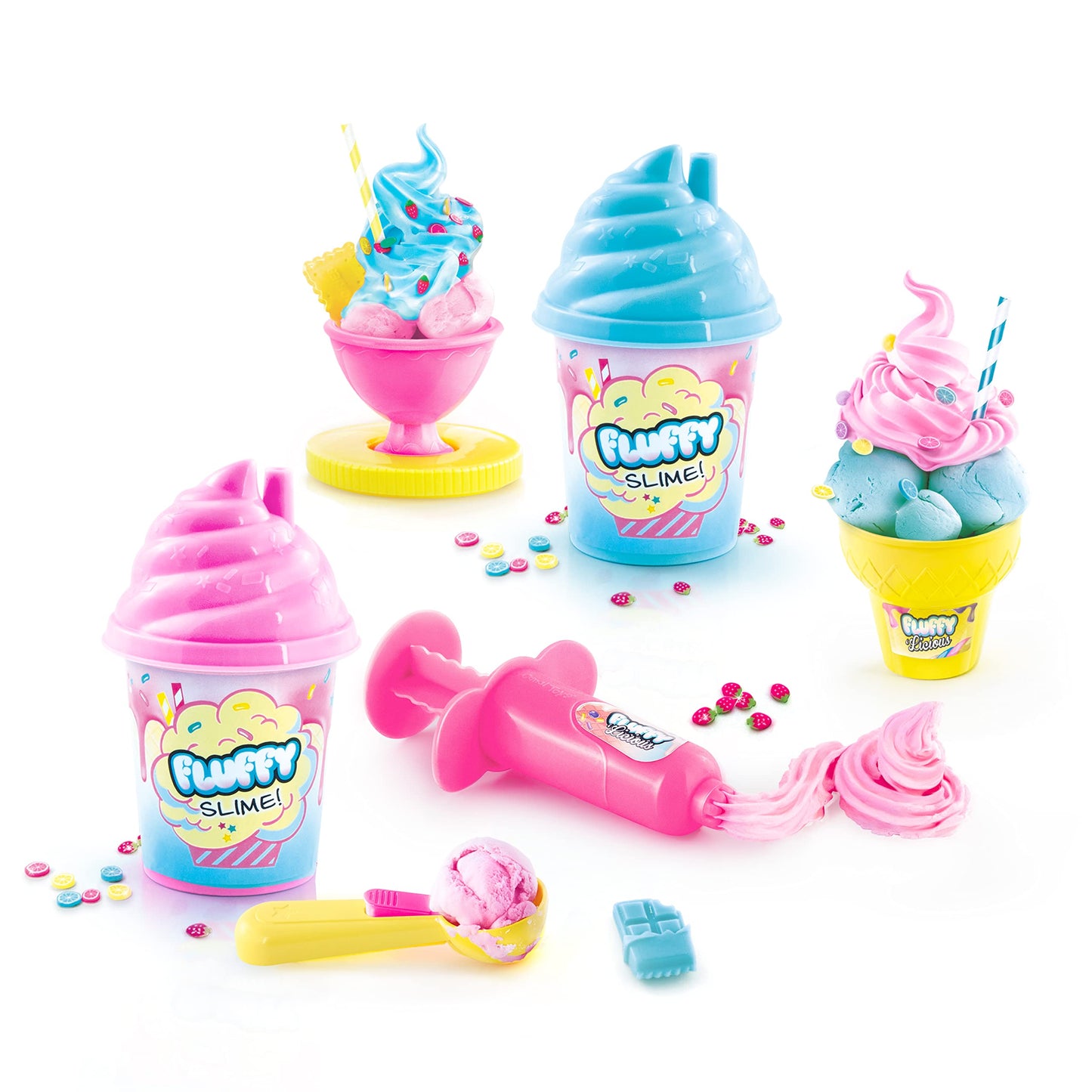 Canal Toys So Slime DIY fluffy slime kit with scented slime, shakers, powders, decorations, and storage case for kids aged 6+