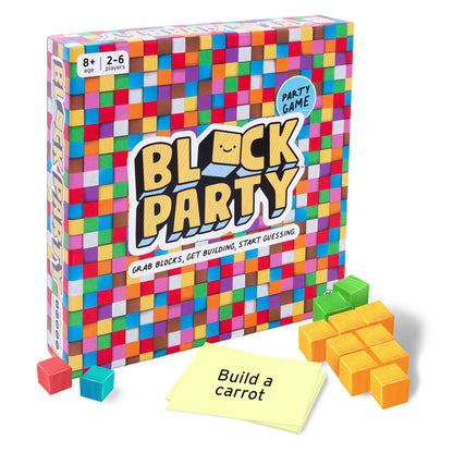 Block Party: Colourful Block Building Family Board Game for Kids Aged 8+, Adults, Teens | Perfect Christmas Game