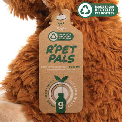 L & P Home & Gifts Lesser & Pavey Rpet Pals Hughie Sitting Cow Teddy For Kids | Made Up of Recycled Bottles | Stuffed Animal Soft Toys | Ideal For Birthday or Baby Gift