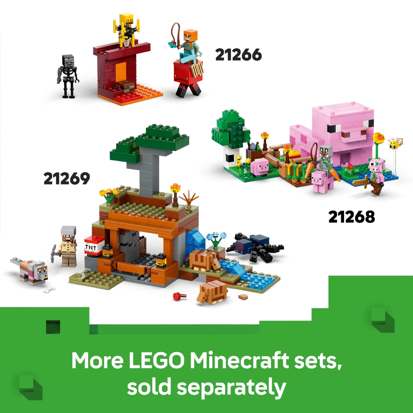 LEGO Minecraft The Illager Desert Patrol - Building Toy with Figures incl. a Pillager, Vindicator and Cactus Knight - Gamer Gift for 7+ Year Old Boys & Girls - 21267