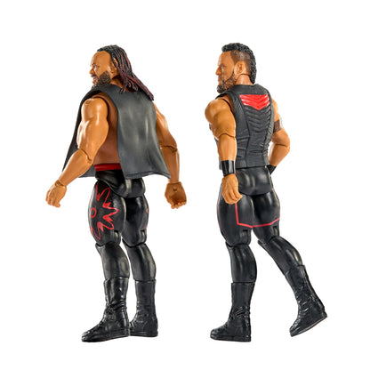Mattel WWE Main Event Showdown Action Figures 2-Pack with Accessory, Series #24 Tama Tonga & Jacob Fatu Collectible Set, 6-inch, JHJ56