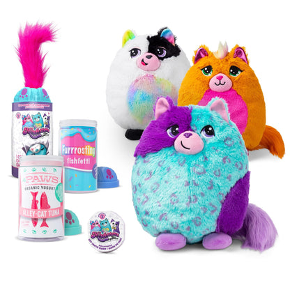 Basic Fun 03936 Surprise Cat Plush, Cuddly Soft Toy For Girls And Boys, Suitable For Kids Aged 4+, Assorted