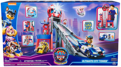 PAW PATROL: The Mighty movie, XXL headquarters from the movie, 91 cm high, includes 2 toy figures and 1 base vehicle, light and sounds, toy suitable for children from 3 years