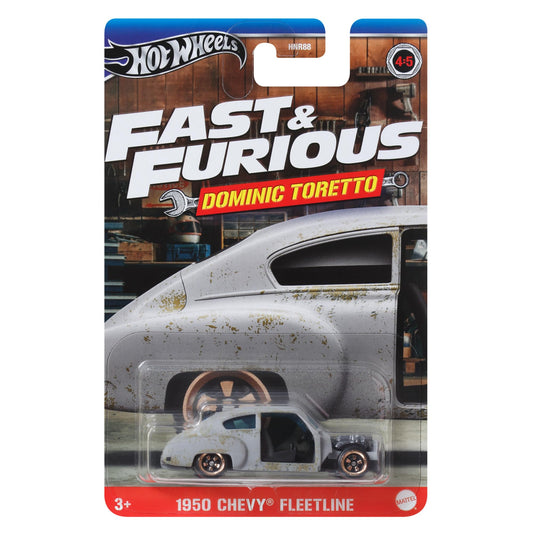Hot Wheels Fast and Furious Dominic Toretto Car 1950 Chevy Fleetline Model Die Cast Scale 1:64 - Length 7 cm - HRW49
