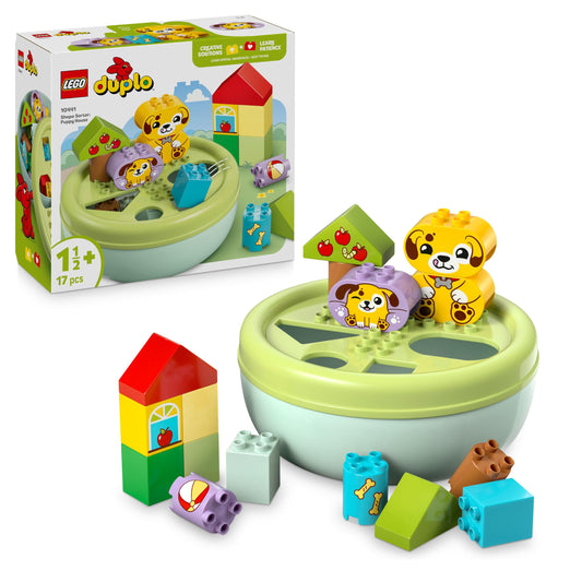 LEGO DUPLO Shape Sorter: Puppy House - Educational Sorting Toy for Toddlers, with Colourful Bricks in Various Shapes - Fine Motor Skill Development Set for 18 Month Old Girls & Boys - 10441