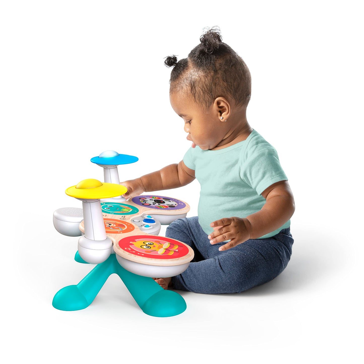 Baby Einstein Together in Tune Drums toddler musical toy with wireless wooden drums from the Magic Touch Collection for ages 12 months+