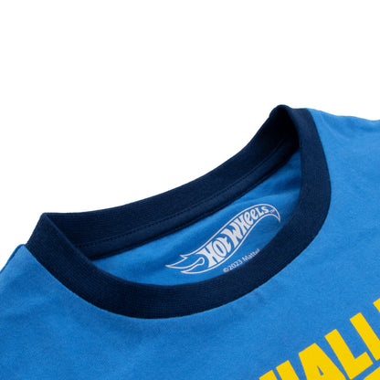 Hot Wheels Pyjamas | Boys Race Cars Pyjamas | Long Sleeve Boys PJs | Blue | 7-8 Years
