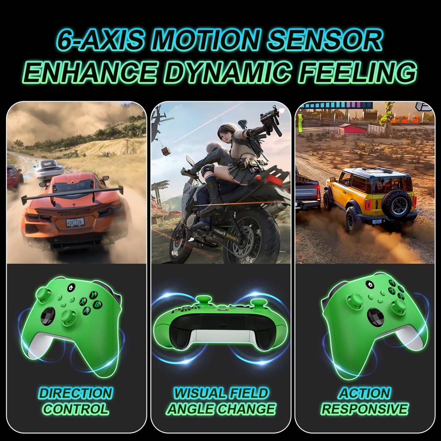 Lampelc Xbox One wireless controller with ergonomic design, compatible with Xbox Series X, Series S, and Windows PCs.
