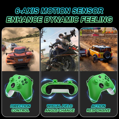 Lampelc Xbox One wireless controller with ergonomic design, compatible with Xbox Series X, Series S, and Windows PCs.