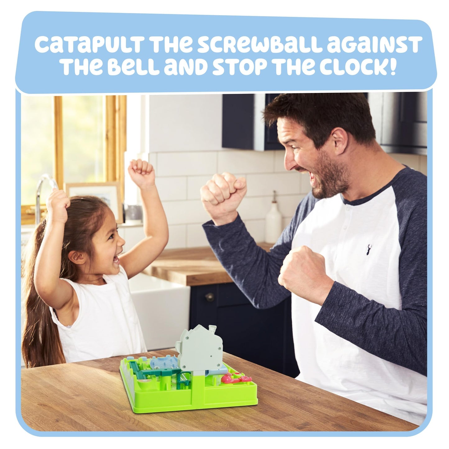 TOMY Bluey Screwball Scramble ML, Retro Maze Game With Obstacles And Timer, Skill-Based Puzzle Challenge, Magnetic Crane, Tilting Bridge, Solo Or Multiplayer, Includes 2 Balls, Age 5+